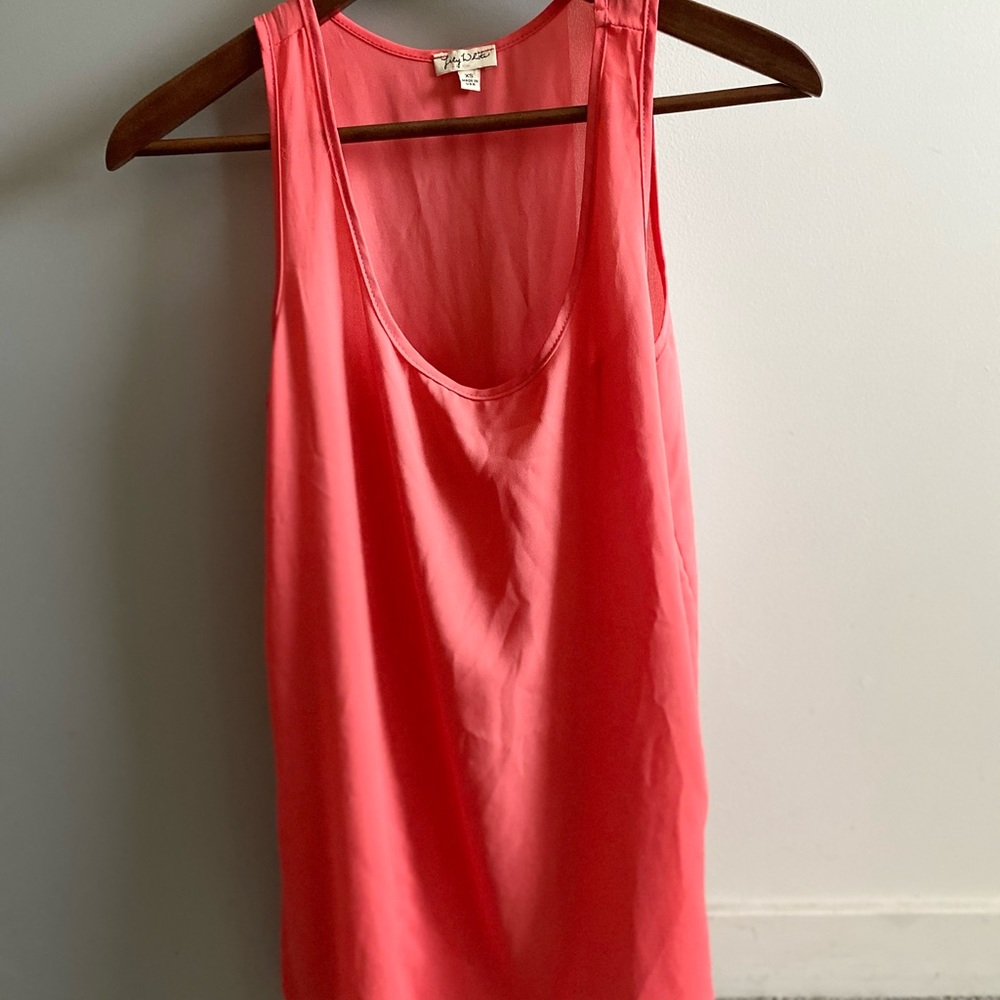 Lily White Coral Sheer Tank